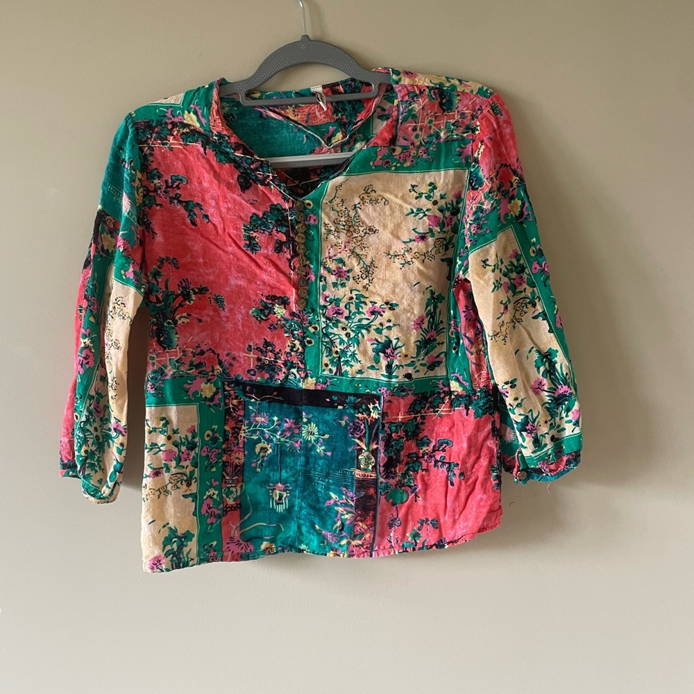 Boho printed blouse